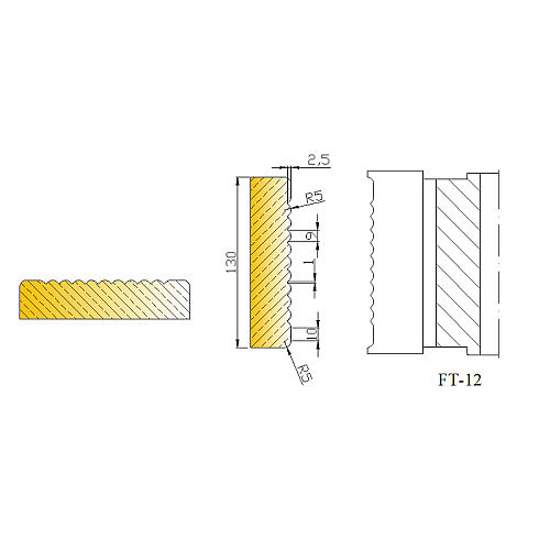 Frezy do deski tarasowej - wzór 12